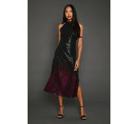 Pink Ombre Sequin Halterneck Midi Dress Principles Pink 18