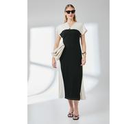 Principles Women's Mono Contrast Ring Detail Jersey Midi Dress | Size: 14 Principles Mono 14