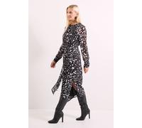 Principles Women's Mono Spot Pleat Tie Waist Midi Dress | Size: 16 Principles Mono 16