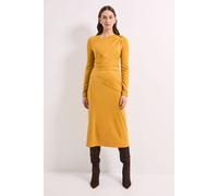 Principles Women's Mustard Buckle Detail Ponte Midi Dress | Size: 16 Principles Mustard 16