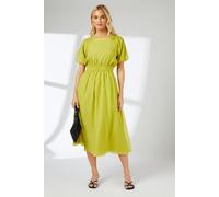 Principles Women's Occasion Puff Sleeve Midi Dress in Chartreuse | Size: 10 Principles Chartreuse 10