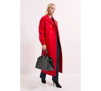 Principles Women's Oversized Drop Shoulder Double Breasted Coat in Cherry | Size: 14 Principles Cherry 14