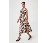 Principles Women's Petite Cotton Shirred Waist Midi Dress in Mono | Size: 14 Principles Mono 14