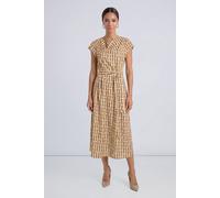 Principles Women's Petite Cowl Neck Fit & Flare Midi Dress in Camel | Size: 20 Principles Camel 20