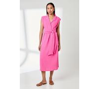 Principles Women's Pink Gauze Tie Front Midi Dress | Size: 14 Principles Pink 14