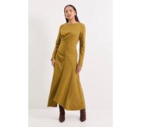Principles Women's Ponte Ruched Maxi Dress in Olive | Size: 14 Principles Olive 14