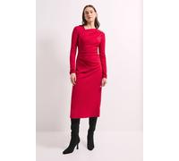 Principles Women's Red Buckle Detail Ponte Midi Dress | Size: 18 Principles Red 18