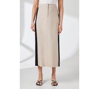 Principles Women's Sand Contrast Detail Midi Skirt | Size: 12 Principles Sand 12