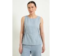 Principles Women's Side Tie Ruched Top in Denim-Blue | Size: 16 Principles Denim-Blue 16