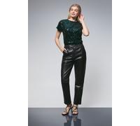 Principles Women's Silver Sequin Detail Top in Forest | Size: 10 Principles Forest 10