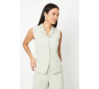 Principles Women's Sleeveless Collar Detail Blazer in Sage | Size: 14 Principles Sage 14