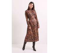 Principles Women's Snake Print Chain Detail Satin Midi Dress | Size: 18 Principles Snake 18