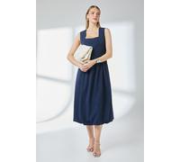 Square Neck Parachute Midi Dress Principles Navy 16