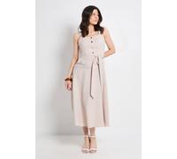 Principles Women's Square Neck Strap Utility Midi Dress in Oatmeal | Size: 10 Principles Oatmeal 10