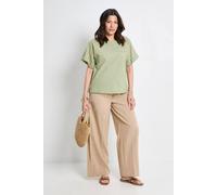 Principles Women's Straight Leg Elasticated Waist Trousers in Beige | Size: 12 Principles Beige 12