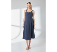 Principles Women's Stripe Panelled Strappy Midi Dress in Blue | Size: 16 Principles Blue 16