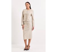 Principles Women's Stripe Pencil Skirt Coord in Beige | Size: 12 Principles Beige 12