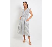 Principles Women's Stripe Sleeveless V Neck Midi Dress | Size: 10 Principles Multicolor 10