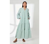 Principles Women's Stripe Tie Front Blouson Sleeve Maxi Dress in Green | Size: 12 Principles Green 12