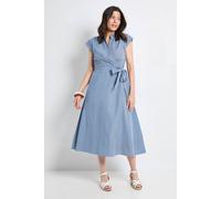 Principles Women's Stripe Wrap Collared Shirt Dress in Blue | Size: 20 Principles Blue 20