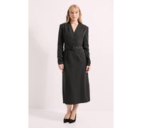 Principles Women's Tailored Crepe Belted Midi Dress in Black | Size: 10 Principles Black 10