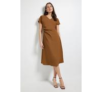 Principles Women's Tailored Pleat Waist Midi Dress in Mocha | Size: 14 Principles Mocha 14