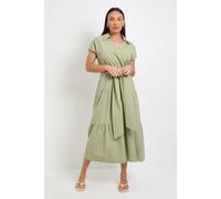Principles Women's Tiered Tie Waist Midaxi Dress in Green | Size: 14 Principles Green 14