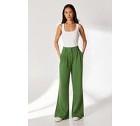 Principles Womens Trousers Lime Wide Leg High Waisted Front Pleats Pockets