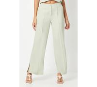 Principles Womens Trousers Sage Straight Leg Pintuck Front Pockets Workwear