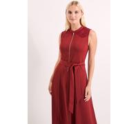 Principles Women's Western Yoke Lace Detail Tie Waist Midi Dress in Berry | Size: 18 Principles Berry 18