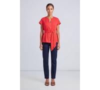 Principles Women's Zip Front Peplum Tie Waist Top in Red | Size: 20 Principles Red 20