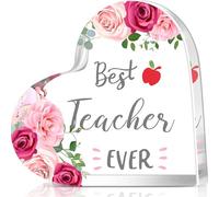 prinfantasy 70th Birthday Gifts for Women Acrylic Plaque Teacher Gifts for Women Men Crystal Engraved Gifts for Teacher Leaving Going Away Retirement Appreciation Gifts for Teacher Coworker GBGY0227