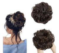 prinfantasy Hair Extensions Hair Bun Curly Messy Bun Hair Extensions Thick Hair Pieces For Women Hair Updo Donut Chignons Dark Brown Hair Pieces Scrunchie for Women,GBFQ023