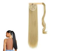 prinfantasy Hair Wig Tie Wrap Around Ponytail Hair Extensions One Piece Straight Pony Tail Synthetic Hairpiece Extension for Girl Lady Wigs for Women, MW109