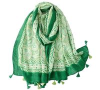 prinfantasy Head Scarf Neckerchief Green Scarves - Women's Scarves & Wraps with Tassel Print Mother's Day Gift 180281