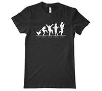 PRING Men's Arrested Development Bluth Chickens Cotton T-Shirt New Hot Summer Casual T Shirt Printing Light Black XL