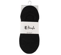 Pringle Ladies Pack of 3 Black Sports Invisible Trainer Socks Black