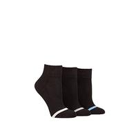 Pringle Ladies Quarter Length Cotton Sports Socks Pack of 3 Black 4-8