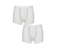 Pringle Mens Combed Cotton Trunks -Plain, Branded, Soft Material, Label-less, Boxed, 2 Pack Size S,M,L,XL White M