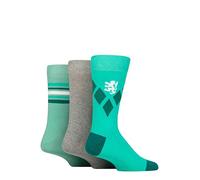 Pringle Mens Patterned Socks - Cotton and Recycled Polyester Socks Multipack of 3 Size 7-11 (7-11, Large Diamonds Green)