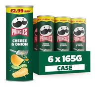 Pringle's Crisps Cheese & Onion 6 x 165g Tubes - Fun Snack