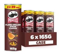 Pringles Flame Grilled Steak Flavour Crisps 6 x 165g