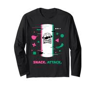 Pringles Gaming Snack Attack Long Sleeve T-Shirt, Adult Unisex, Black, Small