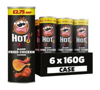 Pringles Hot Blazin' Fried Chicken sharing crisps 160g (Pack of 6)