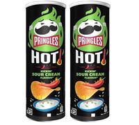 Pringles Hot Kickin Sour Cream Flavour 160g (Pack of 2)