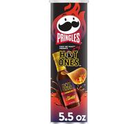 Pringles Hot Ones Los Calientes Potato Chips, Barbacoa, Spicy Snacks, Hot Sauce Inspired, 156ml Tin (1 Can)
