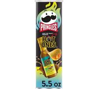 Pringles Hot Ones Los Calientes Potato Chips Chips, Verde, Spicy Snacks, Hot Sauce Inspired, 156ml Tin (1 Can)