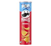 Pringles Original Sharing Crisps 185g | Potato based sharing crisps in a resealable can, ideal snack for sharing at movie nights, BBQs , parties and get togethers