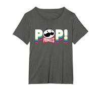 Pringles Pop! Groovy Text T-Shirt, Women's Plus, Asphalt Grey, 3X