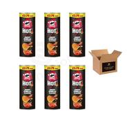 Pringles Potato Crisps - Grab & Go Lunch Snacks | Crunchy, Portable & Resealable Container | Perfect for Kids & Adults, Sharing Crisps (Hot Sweet Chilli - 160g x 6Pack)